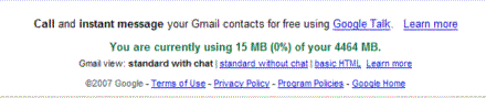 google over 4gb email space