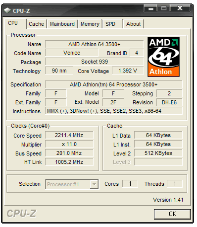CPU-Z screenshot